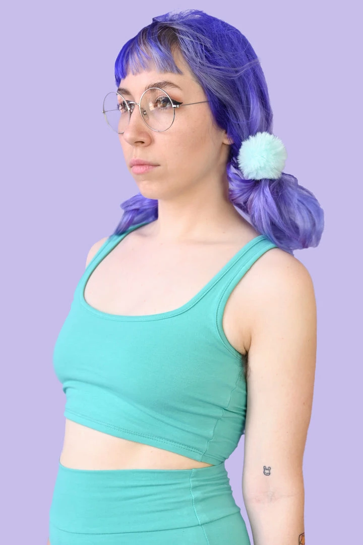My Violet Barbie Crop Top - Teal