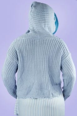 My Violet Cropped Divine Sweater- Sky Blue