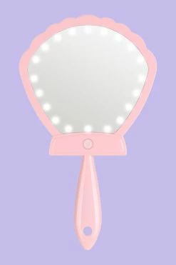 My Violet Shell Shock Light Up Mirror - Pink