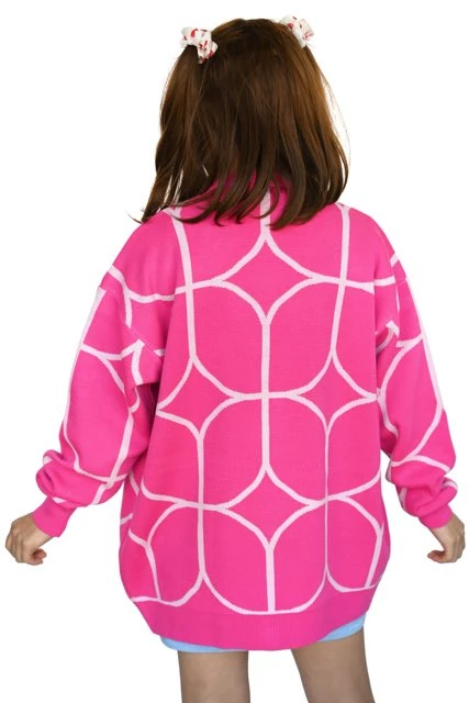 My Violet SAMPLE Pink Windows Cardigan Sweater O/S