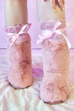 My Violet New Arrivals Rose Gold Teddy Boots - FINAL SALE